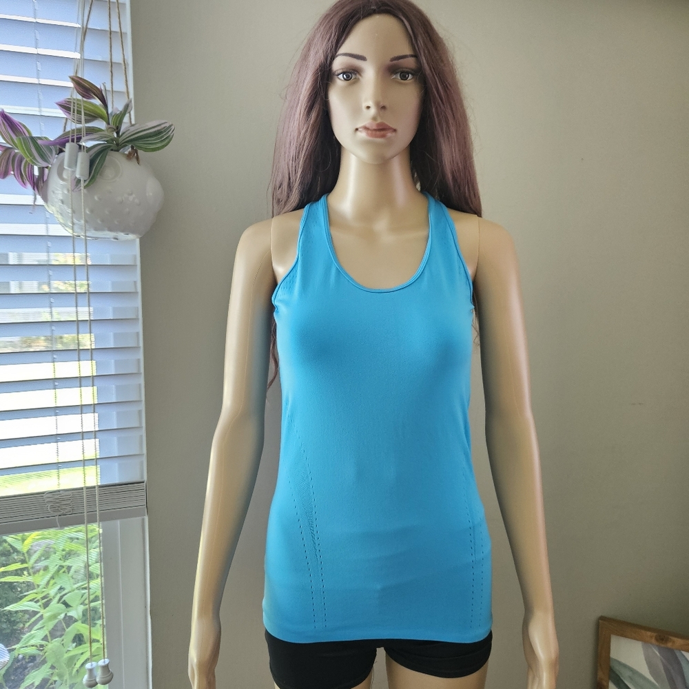 Ivivva by Lululemon blue sleeveless workout tank top